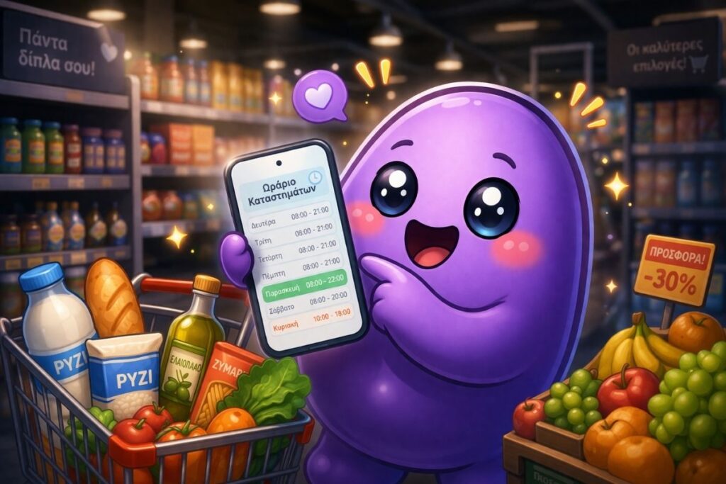 Κυριακή των Βαΐων: Ποια Σούπερ Μάρκετ & Καταστήματα θα είναι Ανοιχτά – Ωράρια Μεγάλης Εβδομάδας – Πάσχα 2026